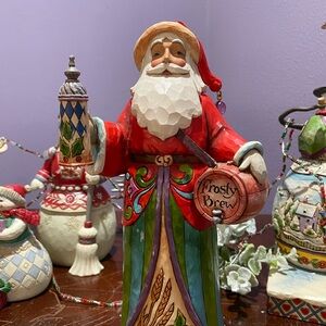 Jim Shore Santa Figurine with Red and Green Details